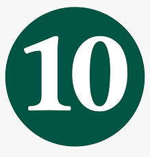 1 To 10 Numbers Png - Number 10 In A Circle, Transparent Png , Transparent  Png Image - PNGitem