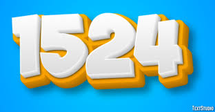 1524 Text Effect and Logo Design Number