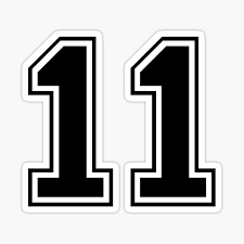 11 Number Eleven" Sticker for Sale by DevineDesignz | Redbubble