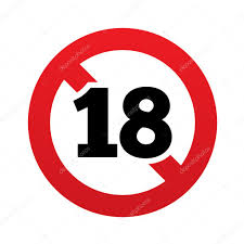 No 18 years old sign. Adults content icon. — Stock Vector © Blankstock  #38347097