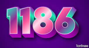 1186 Text effect and logo design Number | TextStudio