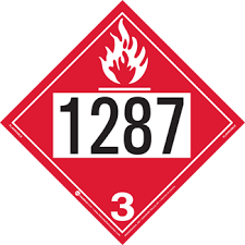 UN 1287 | Hazard Class 3 | Flammable Liquid, Tagboard | ICC
