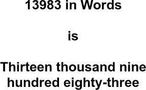 13983 in Words – How to Spell 13983 | numbersinwords.net