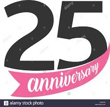 Twenty five Anniversary vector logo. Number 25. Illustration for ...