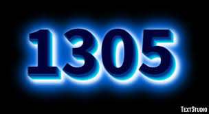 1305 Text Effect and Logo Design Number