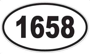 Amazon.com - Number 1658 Oval Sticker