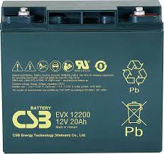 CSB Battery EVX 12200 EVX12200 VRLA 12 V 20 Ah AGM (W x H x D) 181 x 167 x  76 mm M5 connector High number of charge cycl | Conrad.com
