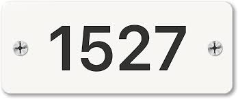 Flambird Aluminium Numeral Sign 1527 ...