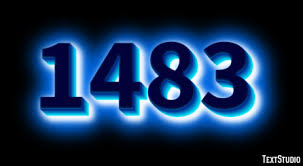 1483 Text Effect and Logo Design Number