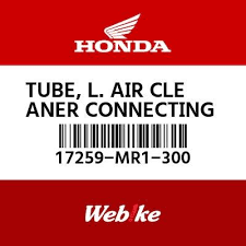 HONDA OEM Motorcycle parts : TUBE， L. AIR CLEANER CONNECTING 17259-MR1-300  [17259MR1300]