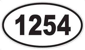 Amazon.com - Number 1254 Oval Sticker