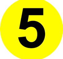 Number 5 Labels