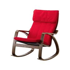 POÄNG Šūpuļkrēsls (brūns, sarkans)