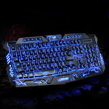 Izpārdošana Vadu Spēļu Klaviatūra LED Izgaismotas Klaviatūras Apgaismojums  Datoru, DATORU, Klēpjdatoru M17F ~ Peles & Klaviatūras \ www.maika.lv