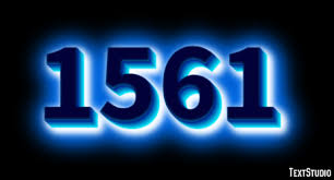 1561 Text Effect and Logo Design Number