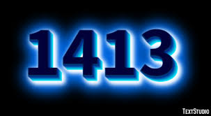 1413 Text Effect and Logo Design Number