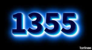 1355 Text Effect and Logo Design Number
