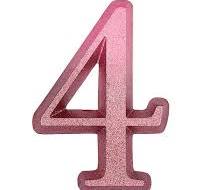 Ombré Glitter Chocolate Number - 4