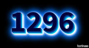 1296 Text Effect and Logo Design Number