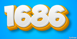 1686 Text Effect and Logo Design Number