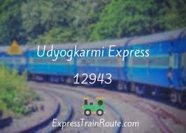Udyogkarmi Express - 12943 Route, Schedule, Status & TimeTable