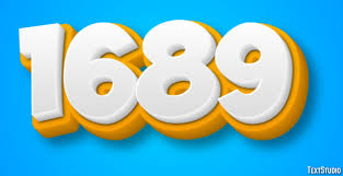 1689 Text Effect and Logo Design Number