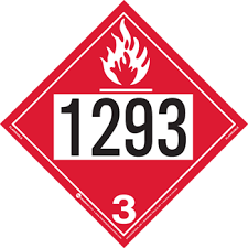 UN 1293 | Hazard Class 3 | Flammable Liquid, Rigid Vinyl | ICC