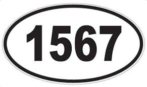 Amazon.com - Number 1567 Oval Sticker