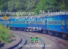 Krishnarajapuram - Bhubaneshwar HumSafar Express - 22834 Route, Schedule,  Status & TimeTable