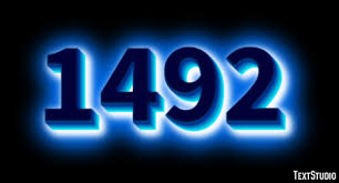 1492 Text Effect and Logo Design Number