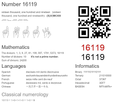 16119 number, meaning and properties - Number.academy