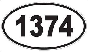 Amazon.com - Number 1374 Oval Sticker