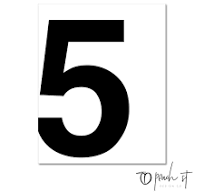Buy Number 5, Typography Print, Letter Print, Printable ...