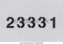 Black Number 23331 On White Wall Stock Photo 2128656308 | Shutterstock
