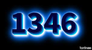1346 Text Effect and Logo Design Number