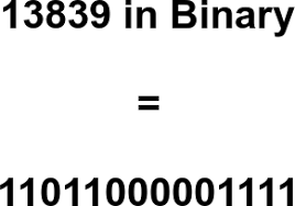 13839 in Binary - Binary 13839 - Convert 13839 to Binary