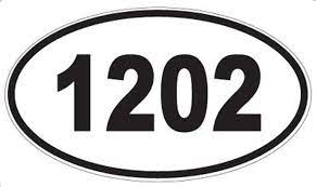 Amazon.com - Number 1202 Oval Sticker