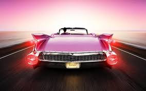 Red and black car bed frame, Cadillac, car, road, pink HD ...