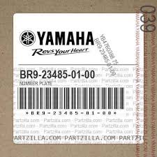 Yamaha BR9-23485-01-00 - NUMBER PLATE | Partzilla.com