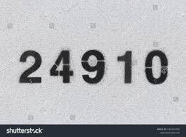 Black Number 24910 On White Wall Stock Photo 2143231561 | Shutterstock