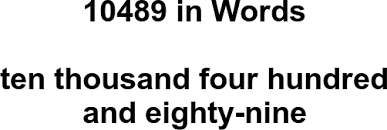 10489 in Words – How to Spell 10489 | numbersinwords.net