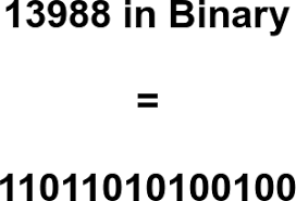 13988 in Binary - Binary 13988 - Convert 13988 to Binary