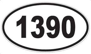 Amazon.com - Number 1390 Oval Sticker