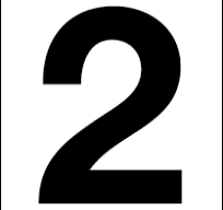 Number 2, 3-1/2", White Vinyl - ICC Compliance Center Inc - USA