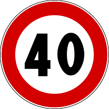 Attēls:Italian traffic signs - limite di velocità 40.svg — Vikipēdija