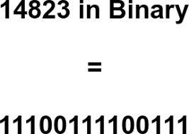 14823 in Binary - Binary 14823 - Convert 14823 to Binary