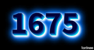 1675 Text Effect and Logo Design Number