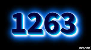 1263 Text Effect and Logo Design Number