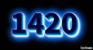 1420 Text Effect and Logo Design Number