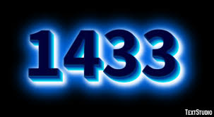 1433 Text Effect and Logo Design Number